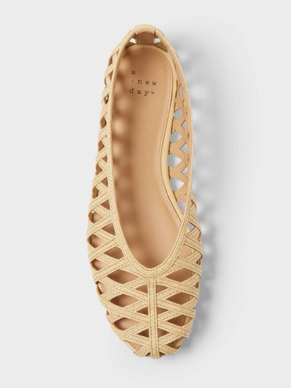 a new day Woven Tan Ballet Flats - Women's